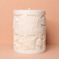 Merry Christmas Pillar Candle
